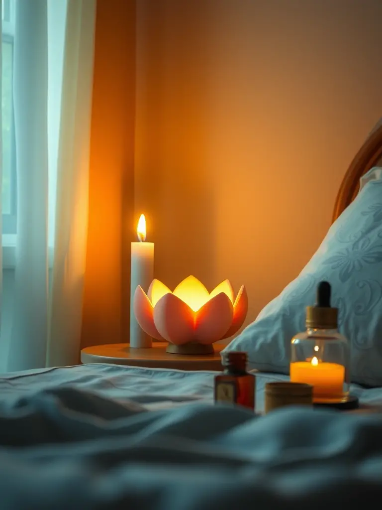 Stille nacht, de lotuslicht verlicht de ziel en herboren.