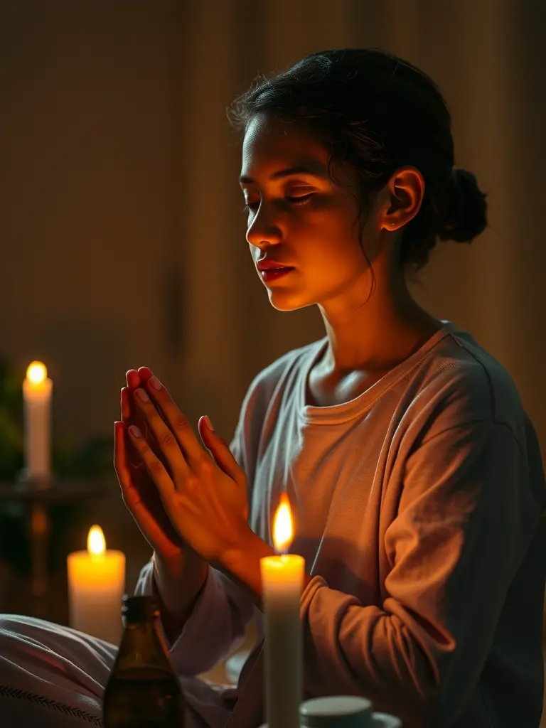 Gece meditasyon ritüeli, içsel huzur ve güç bulmana yardımcı olur.