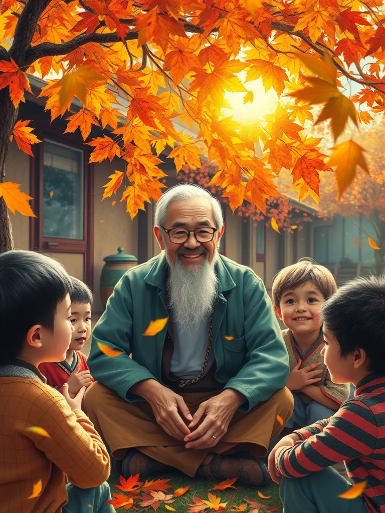 Benedizioni familiari e eredità intrecciate con colori e saggezza