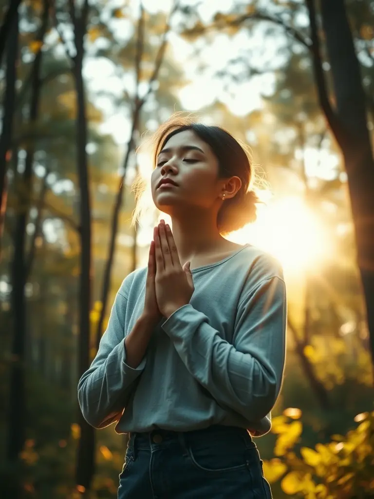 La liberación de energía femenina en la naturaleza y la bendición espiritual.