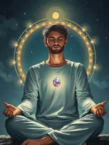 A energia das pedras preciosas noturnas cria um escudo magnético masculino e charme social.