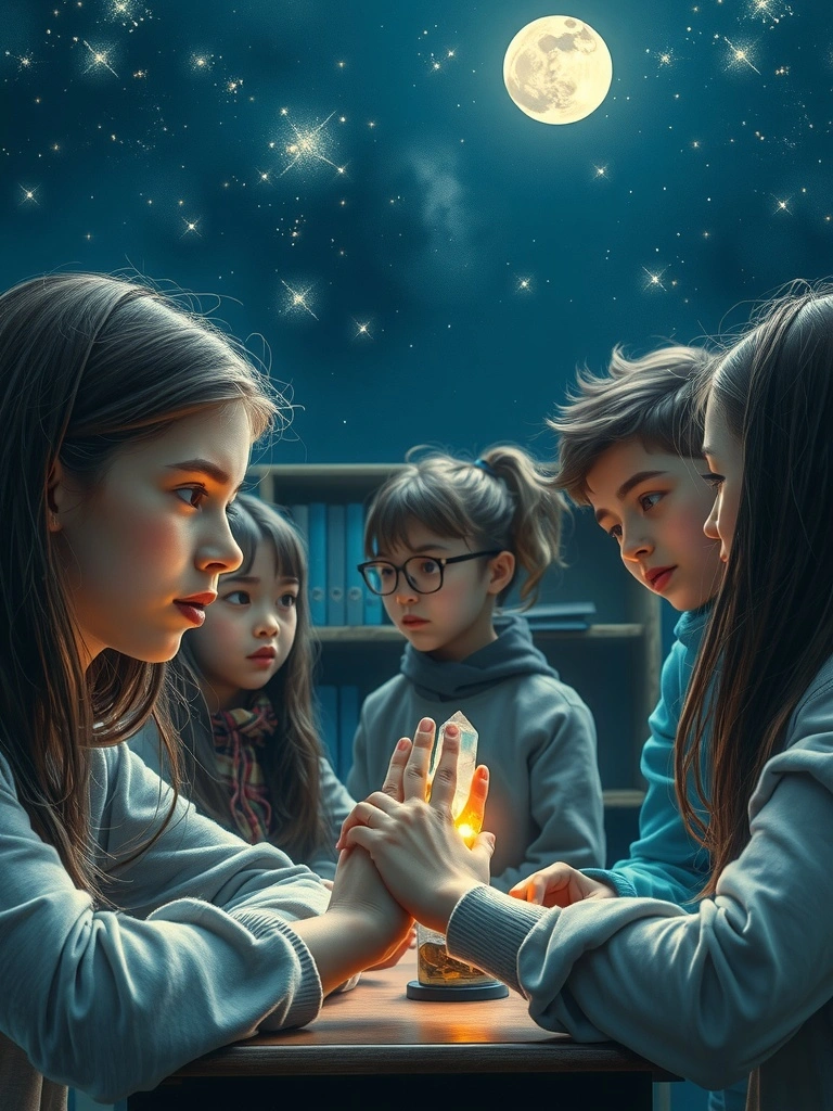 Ang ilaw ng buwan at mga bituin ay gumagabay sa mga estudyante sa mga kasanayan sa paglago at pagpapalakas ng enerhiya.