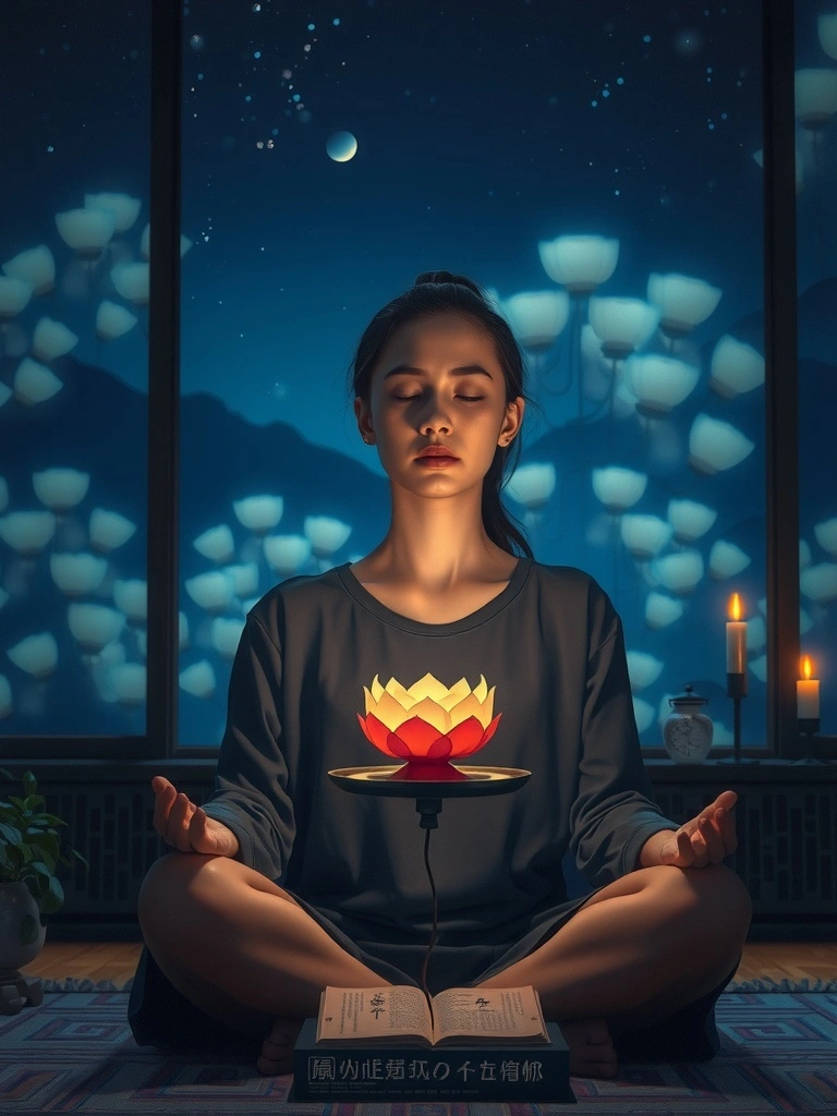 ليلة مصباح اللوتس تتحدث لتهدئة القلب وتوجيه الحظ نحو التحول