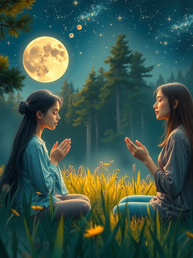 신月 에너지가 몸과 마음의 정화 및 행운 상승의 길을 안내합니다.