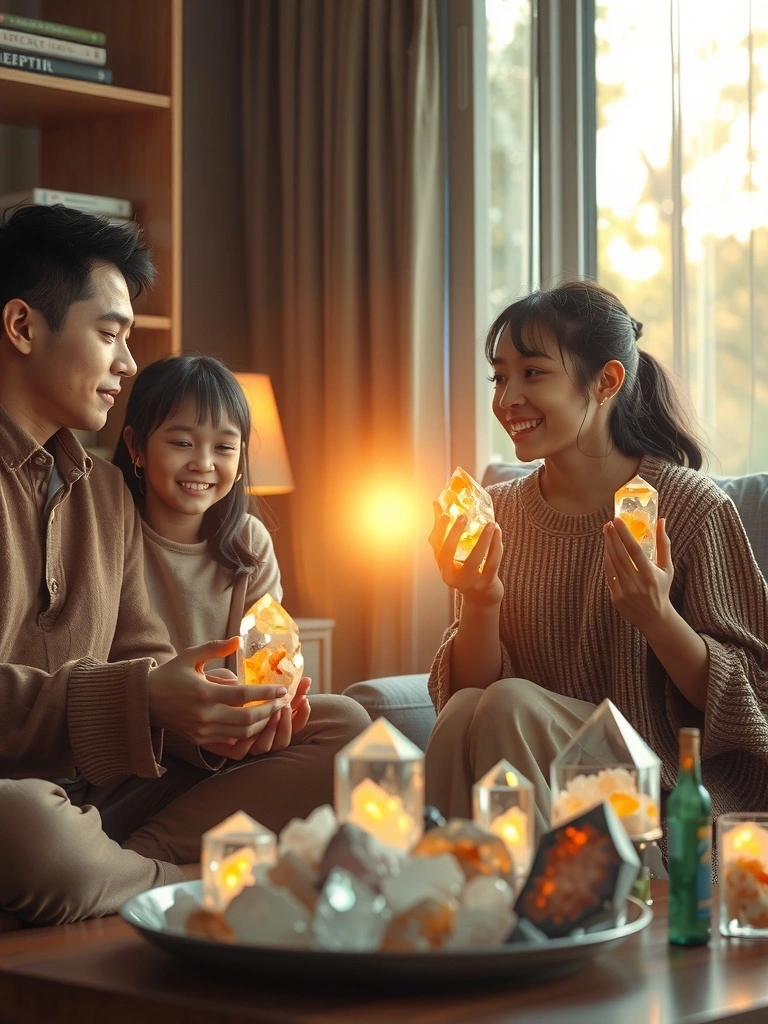 Ritual energi cahaya pagi memimpin keluarga untuk bersama-sama menciptakan kekuatan perlindungan kebahagiaan.