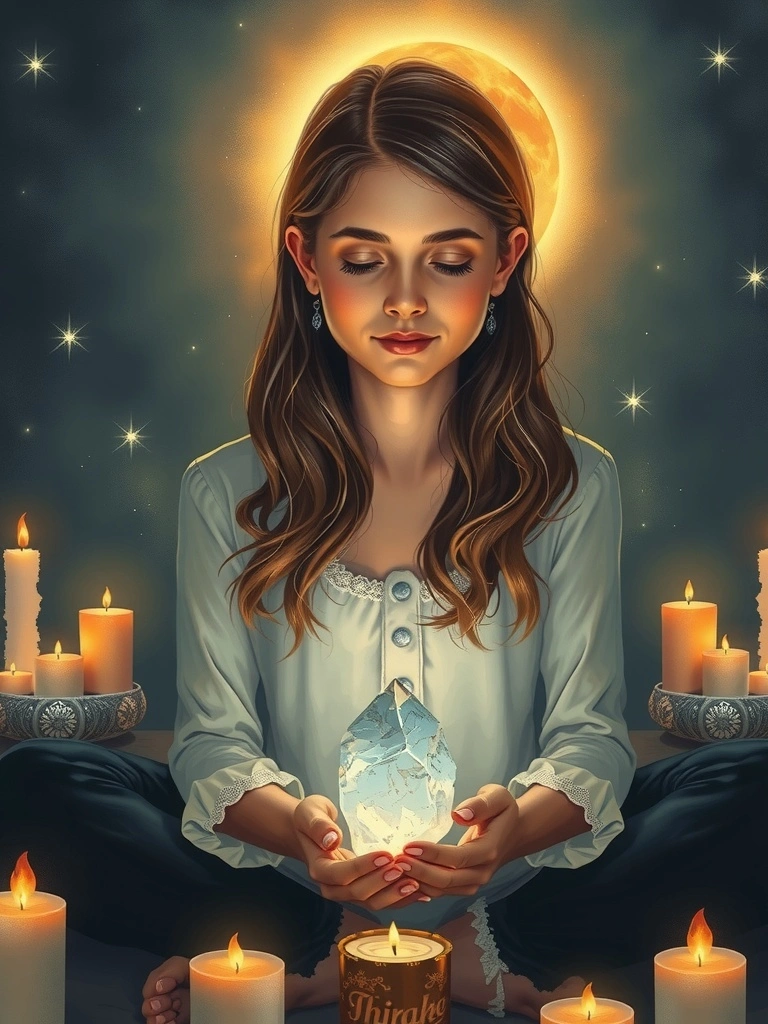 Rituel de transformation d'énergie d'éclipse lunaire pour ouvrir une nouvelle expérience de protection cristalline.