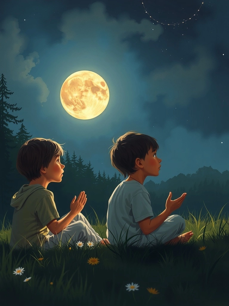 Rituel de la forêt des ombres lunaires pour aider les enfants à mieux dormir la nuit et à augmenter leur énergie.