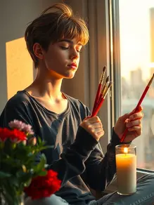 Art therapy combines spiritual breathing to awaken inner guardian strength.