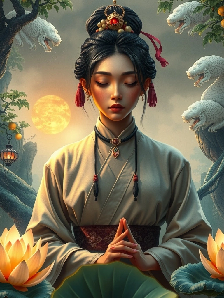 ประเพณีการจุดโคมดอกบัวเพื่อส่องสว่างเส้นทางแห่งปัญญาในชีวิตและการสำรวจพลังปกป้อง