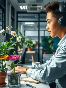 تنظیم گیاهان سبز در فضای اداری انرژی کاری و خودحفاظتی را تحریک می‌کند.