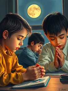 زیر نور ماه کامل، از تاروت بخواهید تا به کودکان در پیشرفت تحصیلی‌شان کمک کند.